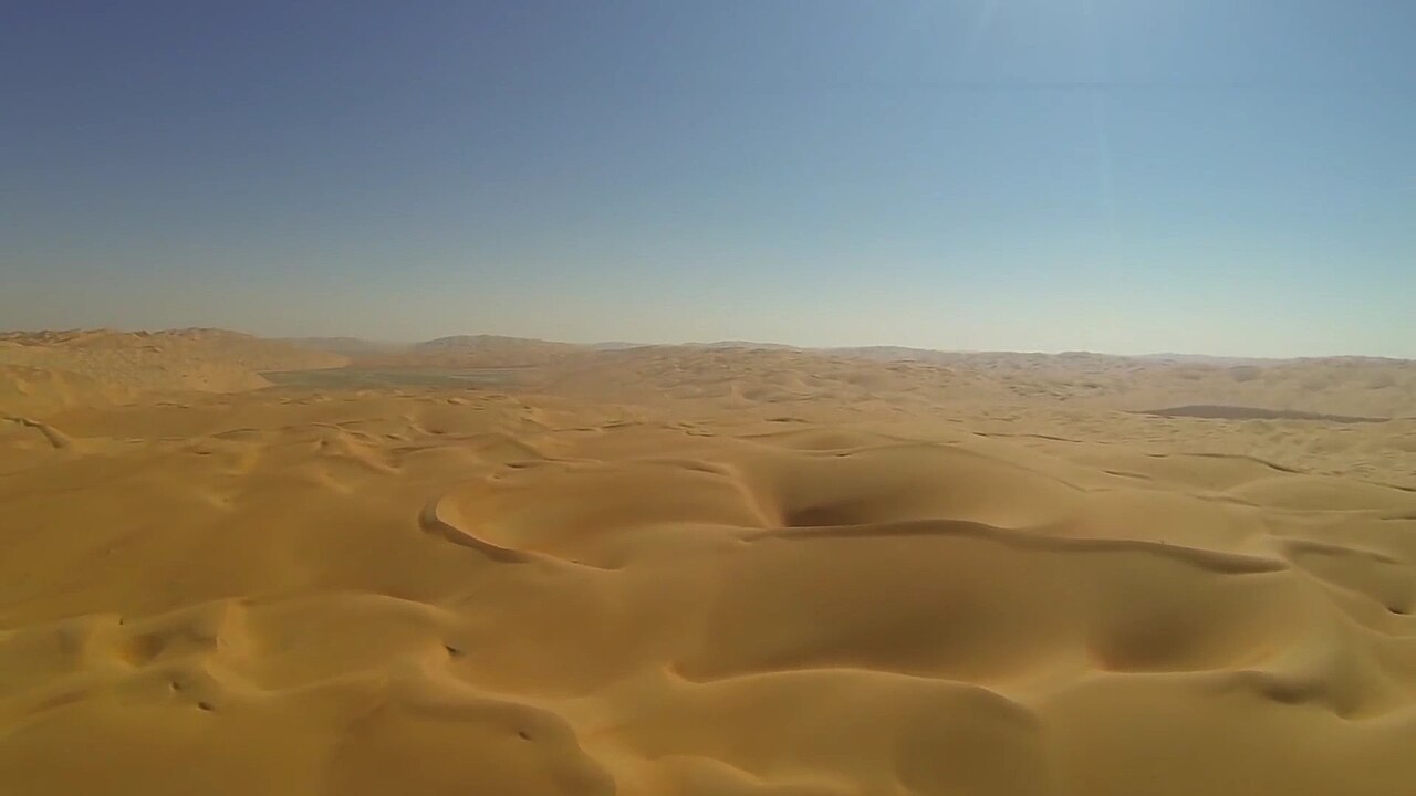 Rolling golden sand dunes near Liwa in the emirate of Abu Dhabi